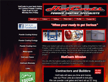 Tablet Screenshot of hotcoatspowdercoating.com